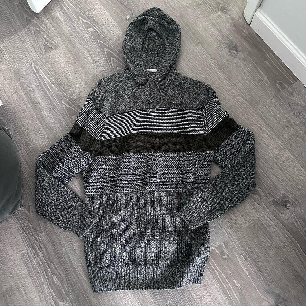 Commerce Striped Hooded Sweater